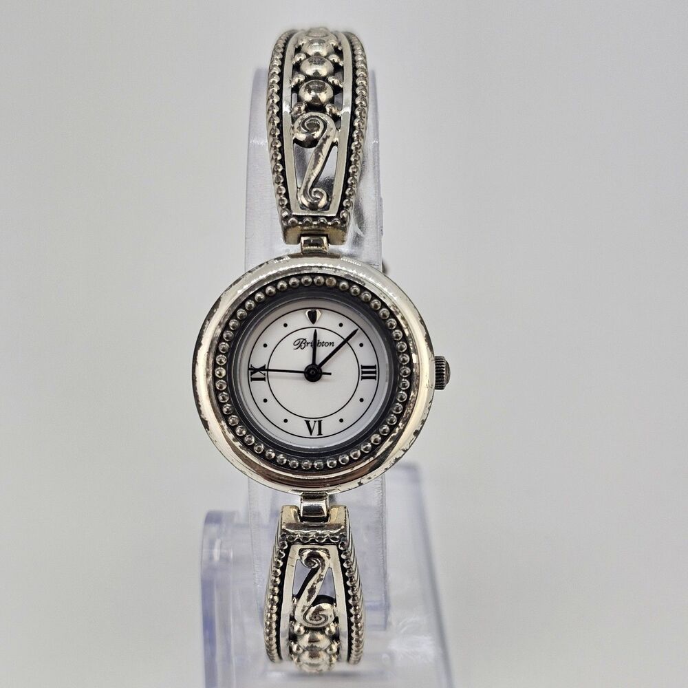 Brighton‎ Wesport Women's Watch 25MM White Dial Gray Band 6-7.5" New Battery